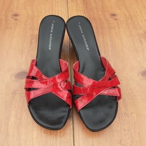 AthenaAlexander👡red strap wedge